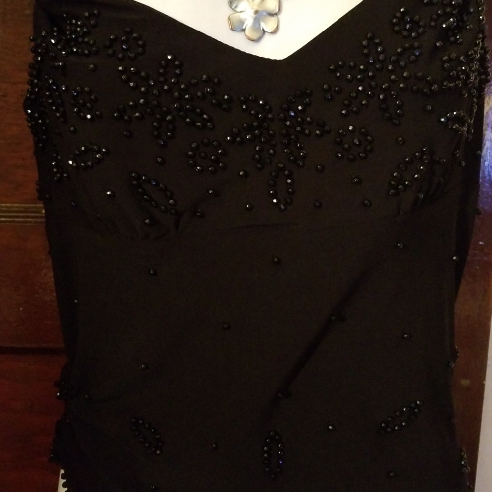 Get 3 for $20. Black beaded blouse - Picture 2 of 4